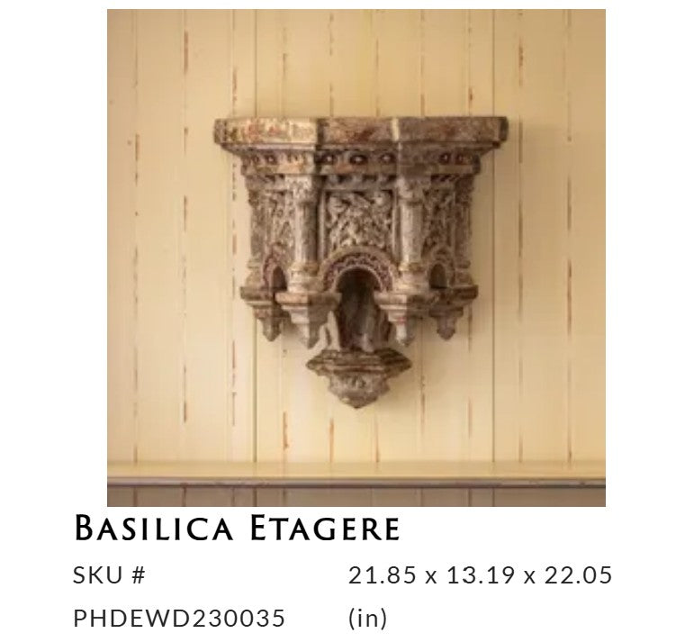 Porch View - French Basilica Etagere