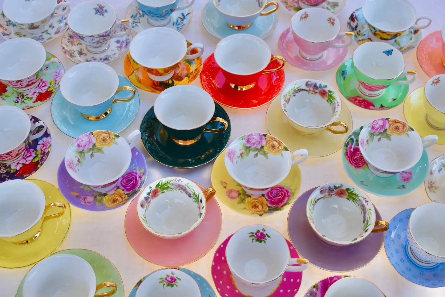 Le Menagerie - Teacup & Saucer Pair Tea party, Catering, Celebrations