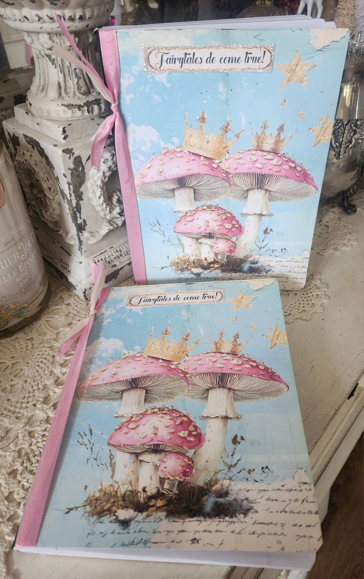 Little Heart Designs - Journal Notebook Fairytales Do Come True Mushrooms