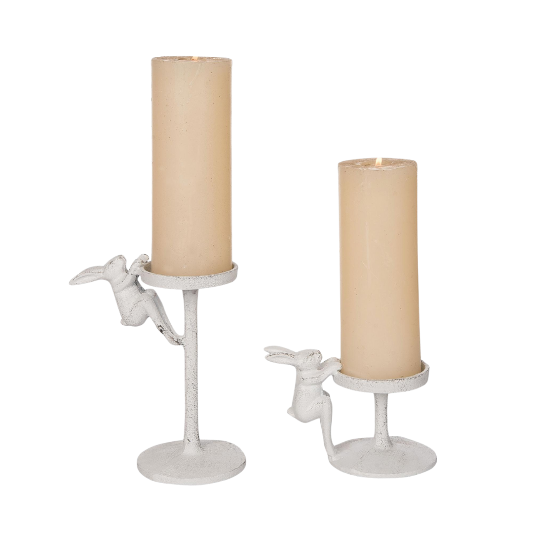 Le Menagerie-Metal Bunny Votive (Set of 2)