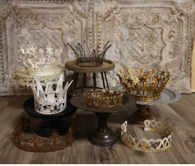 Le Menagerie - French Goddess Crown in White Wash Finish