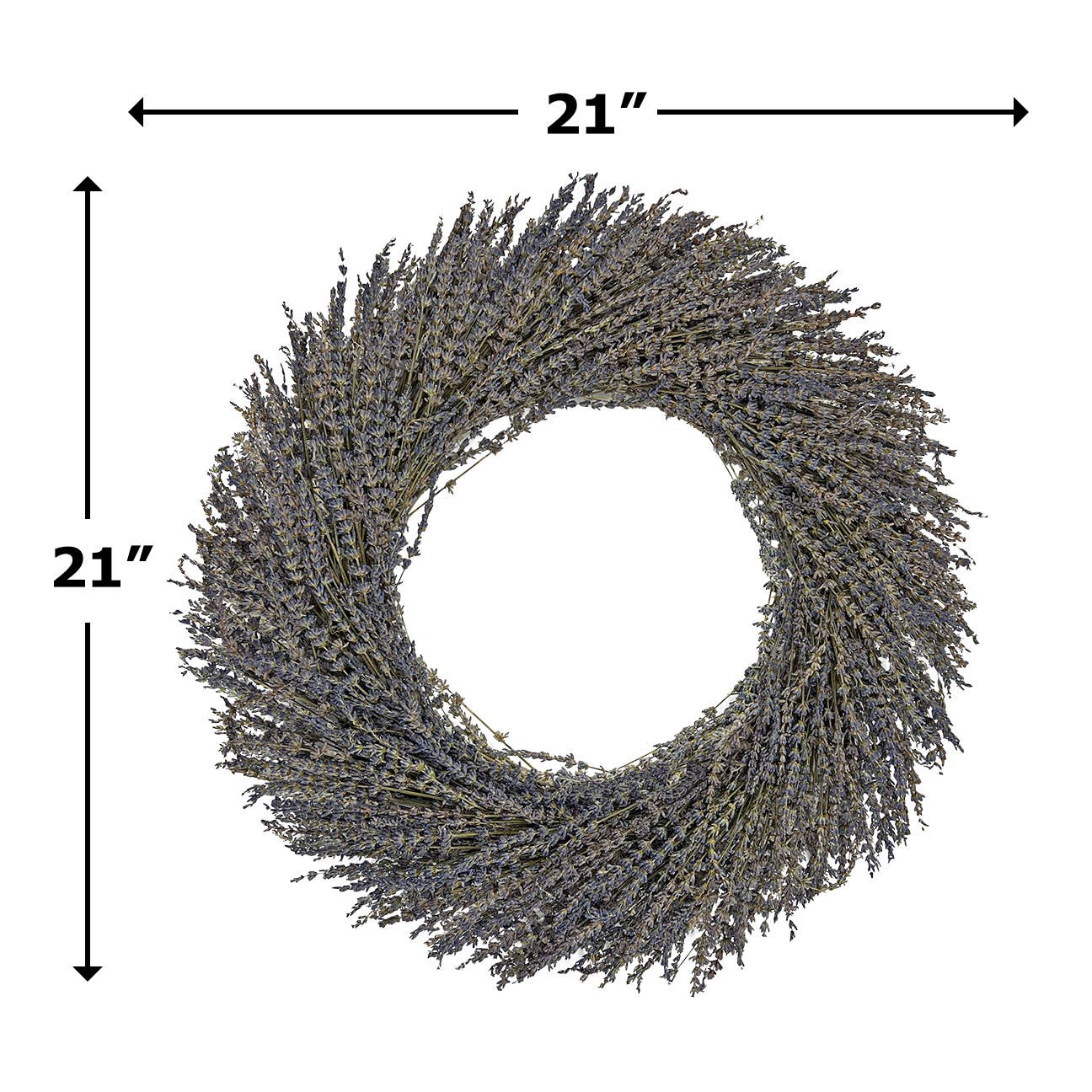 Le Menagerie - Real Preserved Dried Lavender Decorative Wreath in Purple