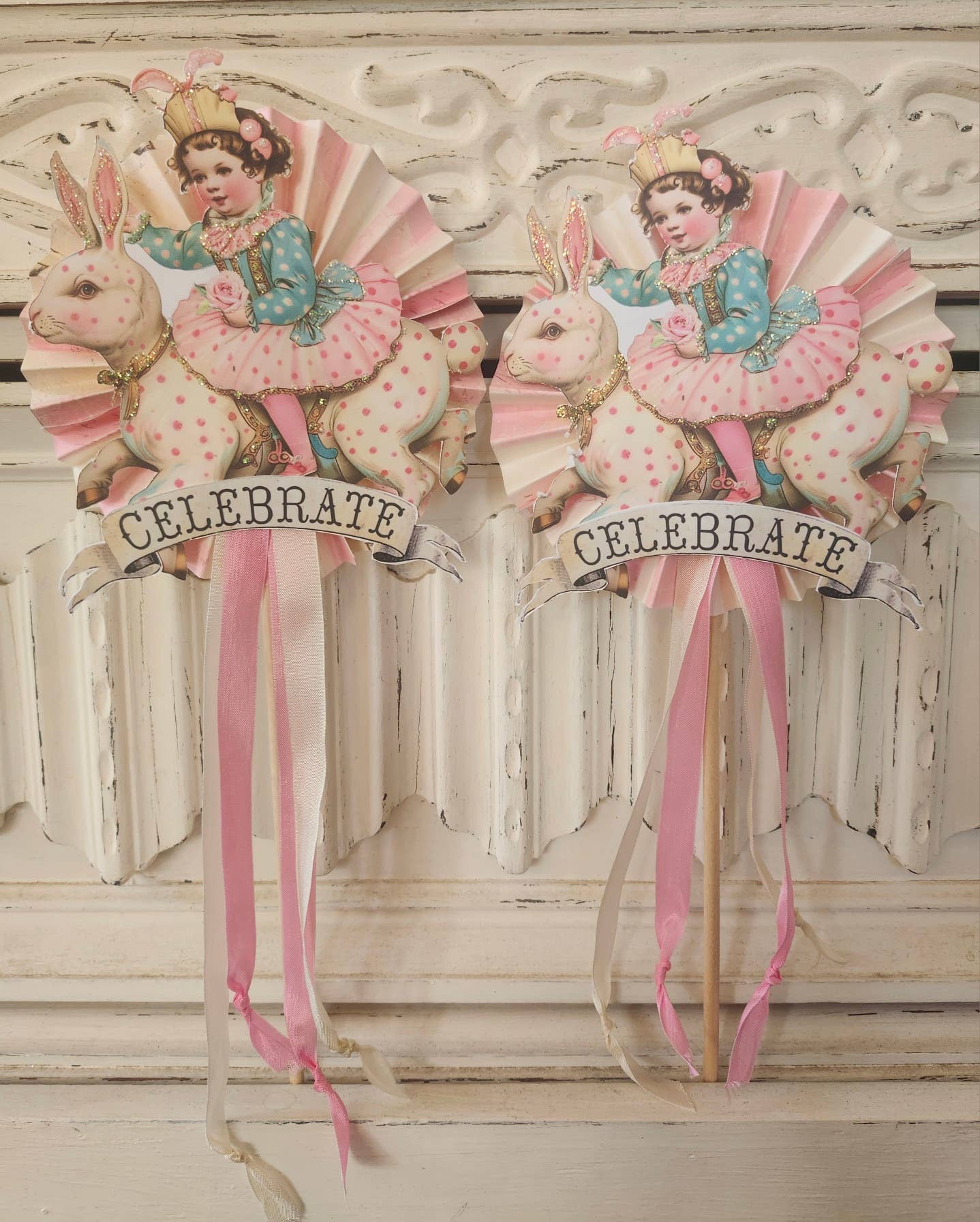 Little Heart Designs - Wand Bunny Ride Celebrate Glitter