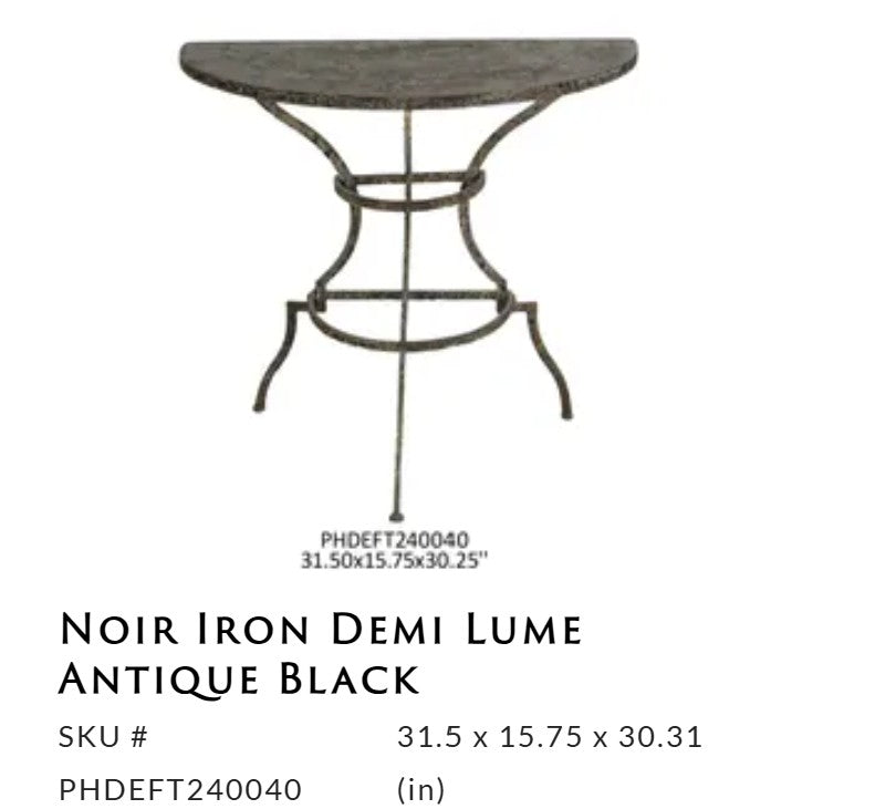 Porch View - Noir Iron Demi Lume Antique Black