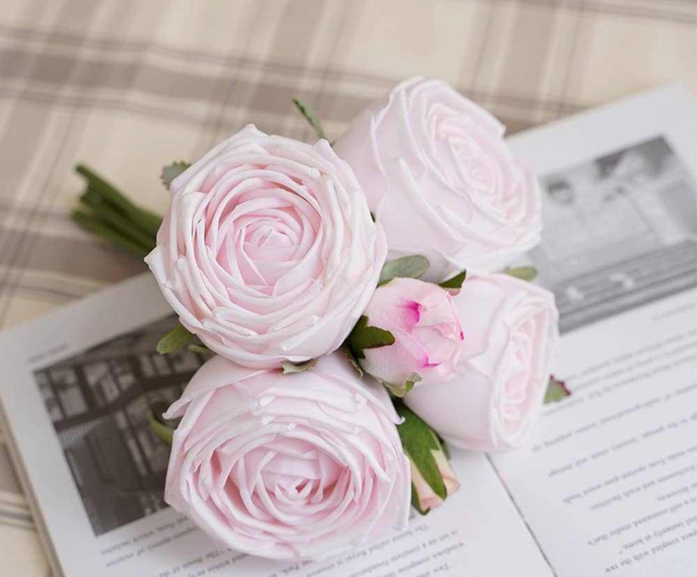 Angel Isabella - 6-stem bundle-Real Touch rose bouquet