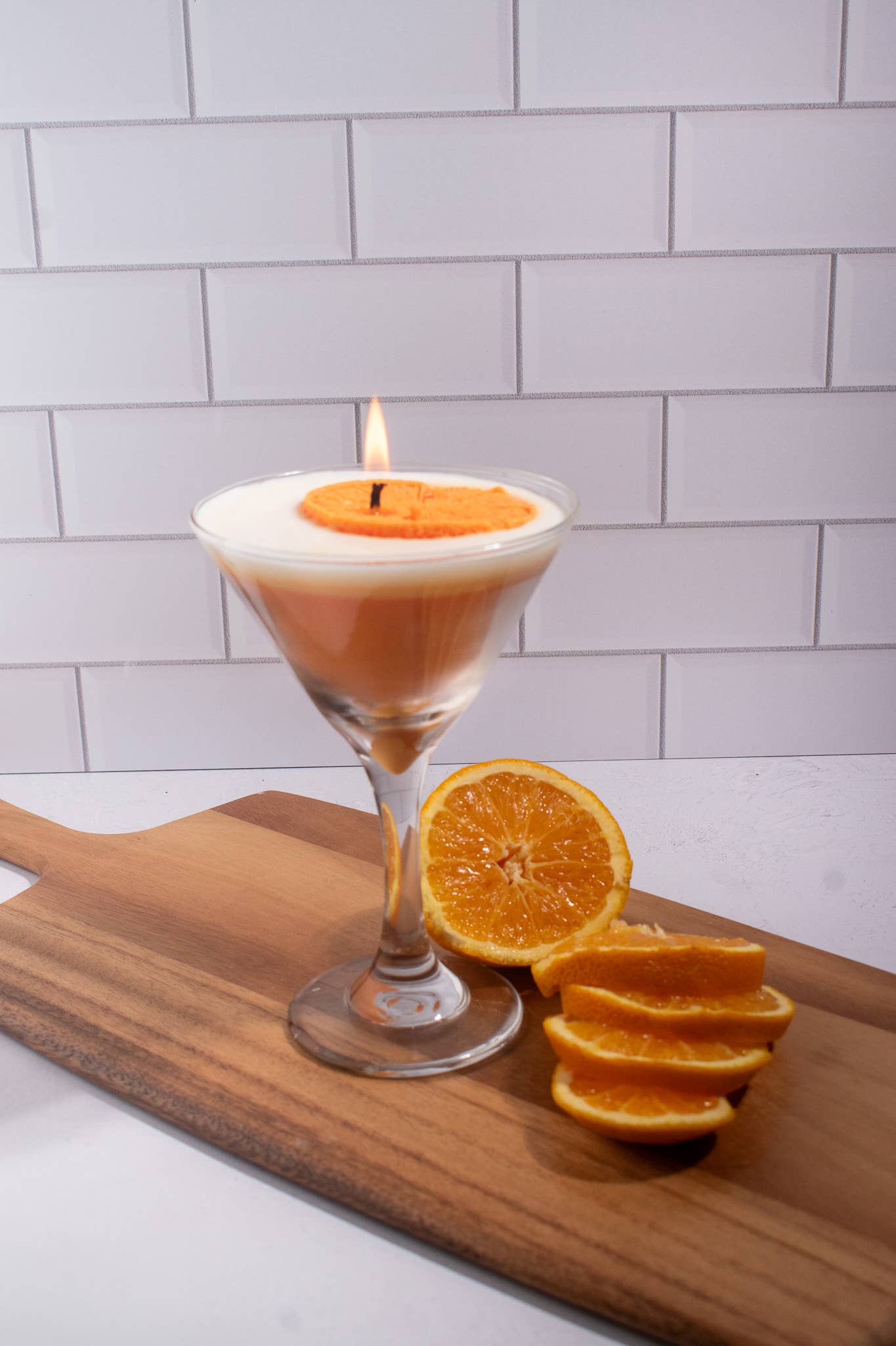 Le Menagerie - Creamsicle Candle - Hand poured soy wax Martini Candle