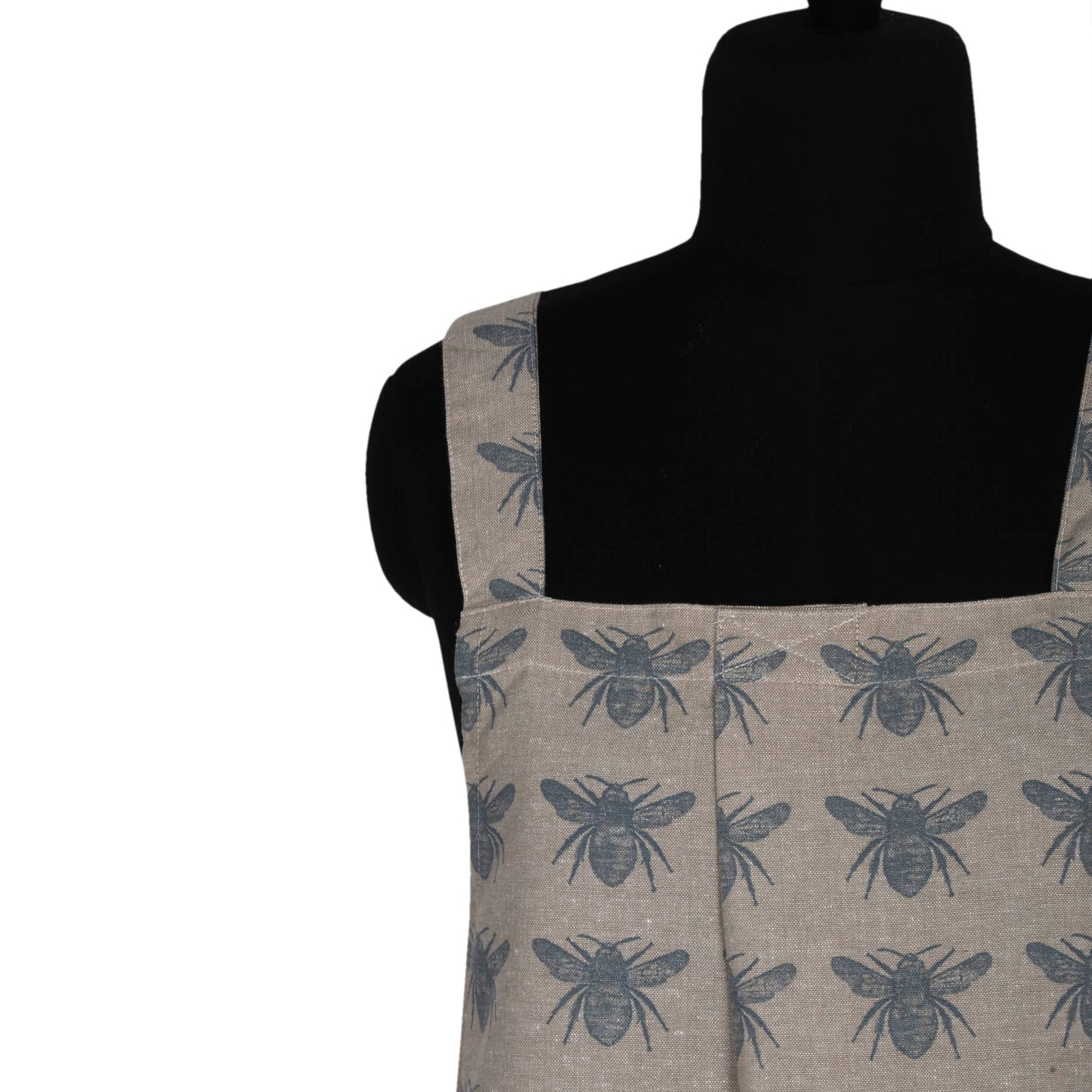 Le Menagerie - Apron Bees Pinafore Blue Haze