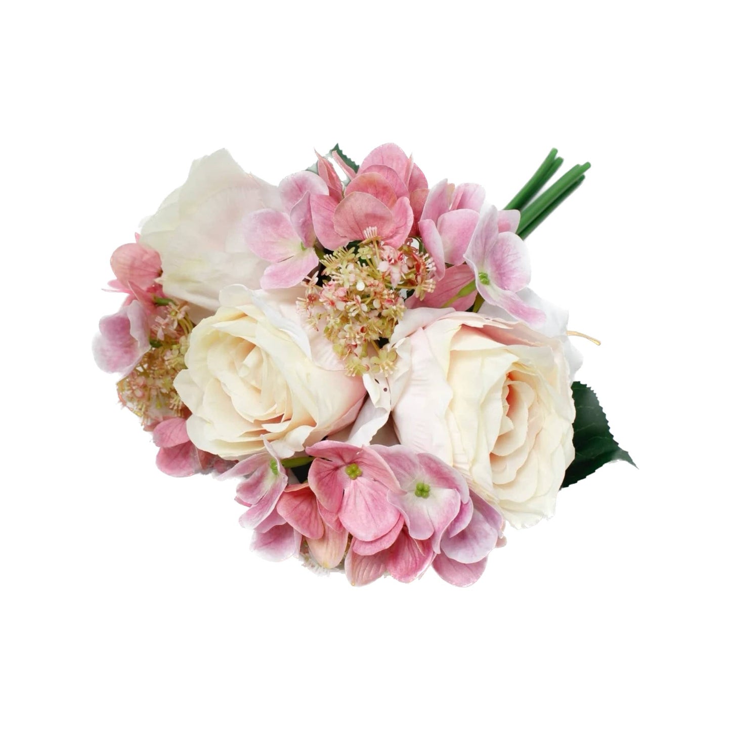 Angel Isabella - 12"-Rose Hydrangea Pre-tied bouquet Faux Flowers