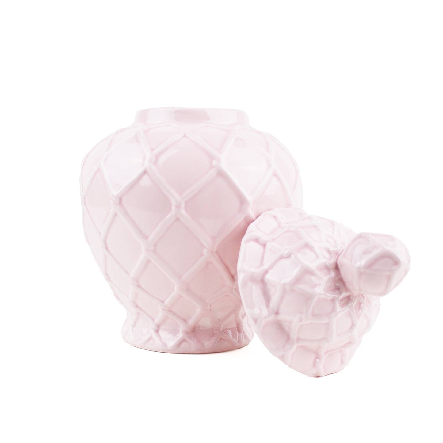 8 Oak Lane - Pink Textured Ginger Jar - Large