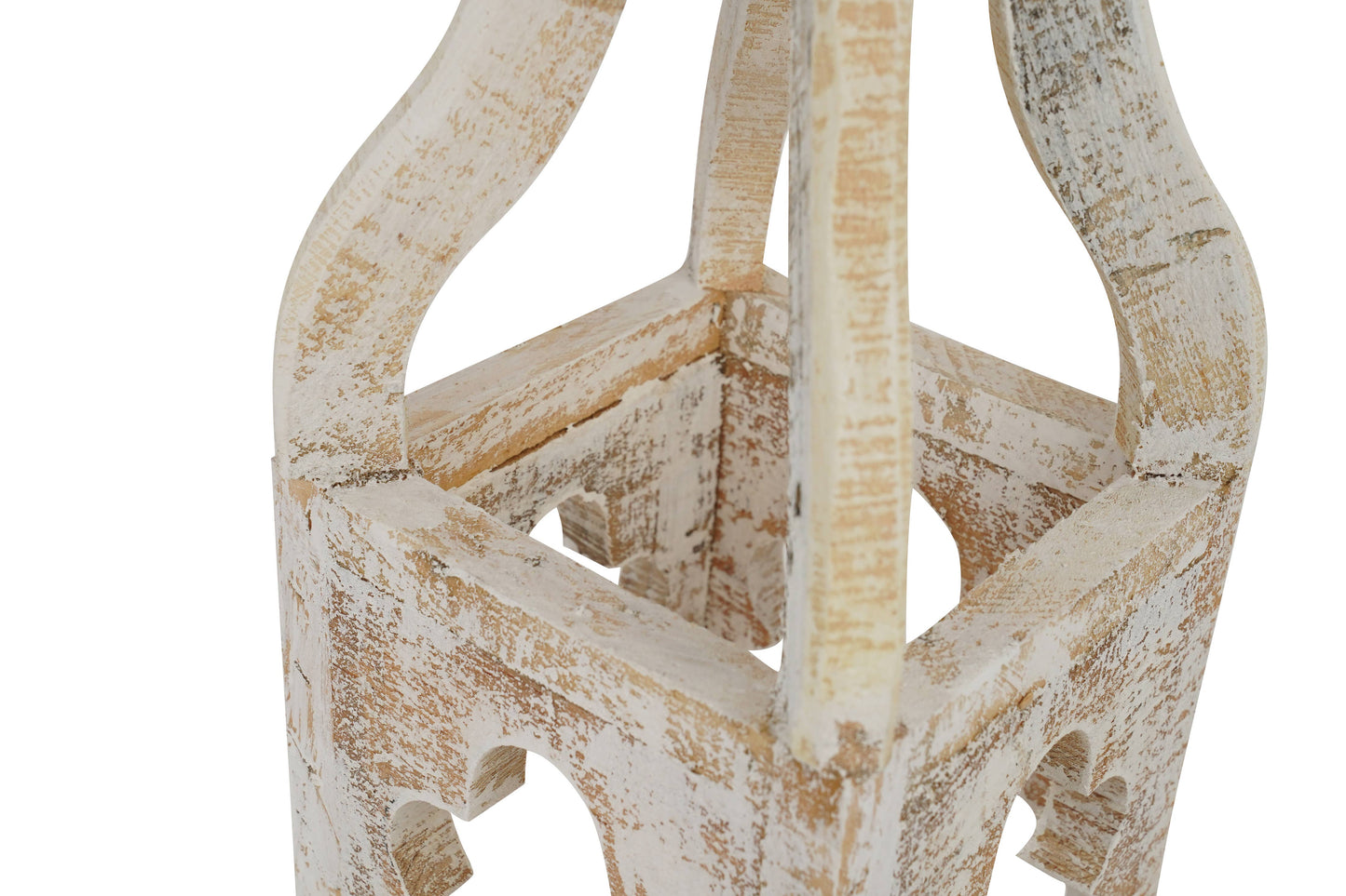 Le Menagerie - Kota Farmhouse Wood Lantern-Set of 3- Lanterns-White-Beauty