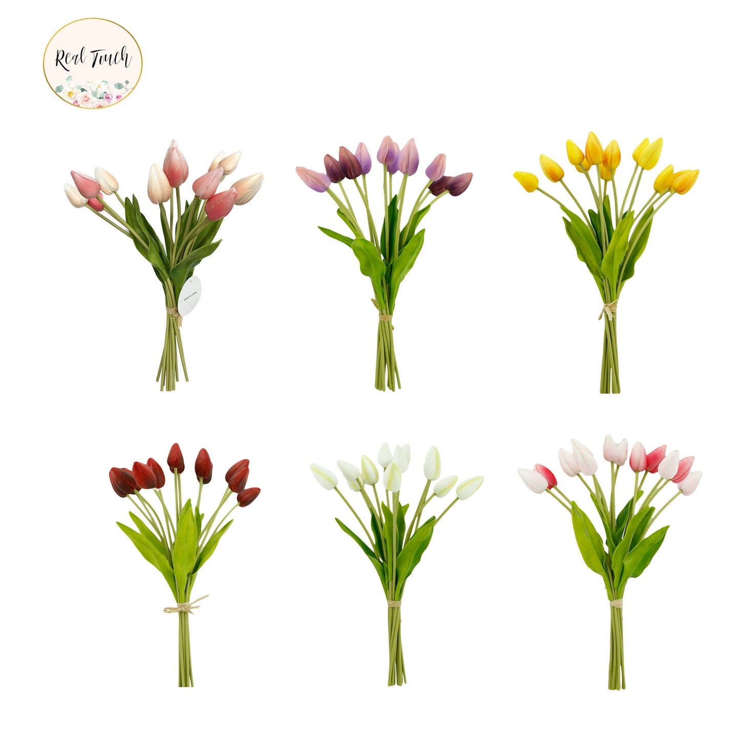Le Menagerie - 18"-Long stem Real Touch Tulip Bud bouquet