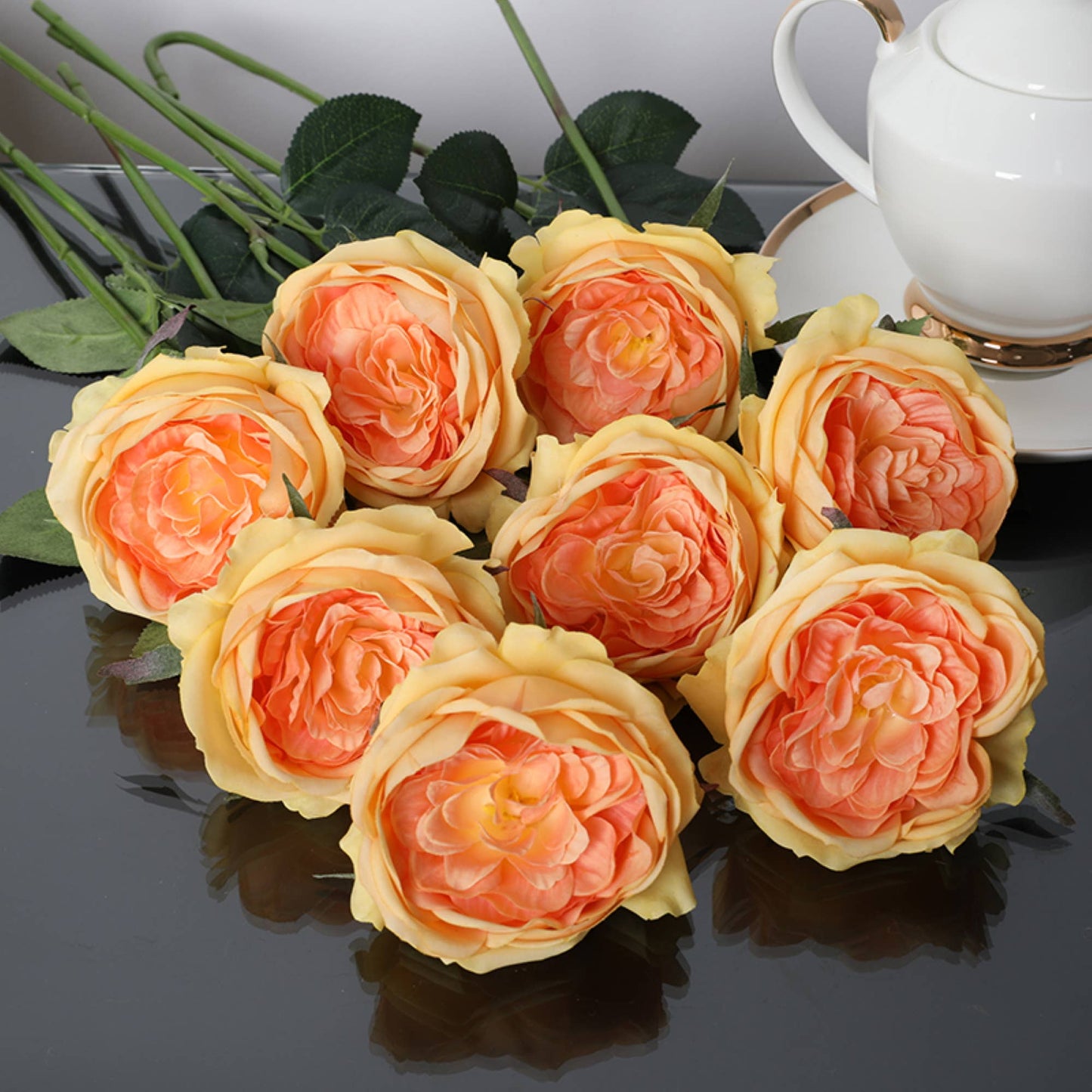 Angel Isabella - 17" Artificial Real touch Cabbage Rose