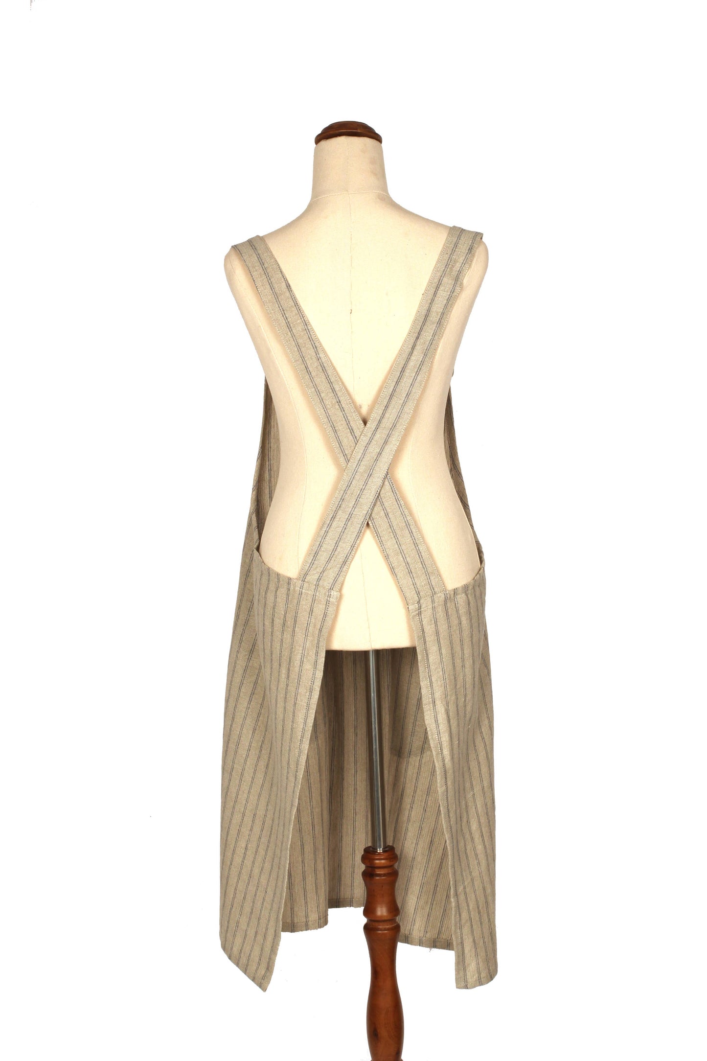 Raine & Humble - Apron Provincial Stripe Dark Slate- Pinafore
