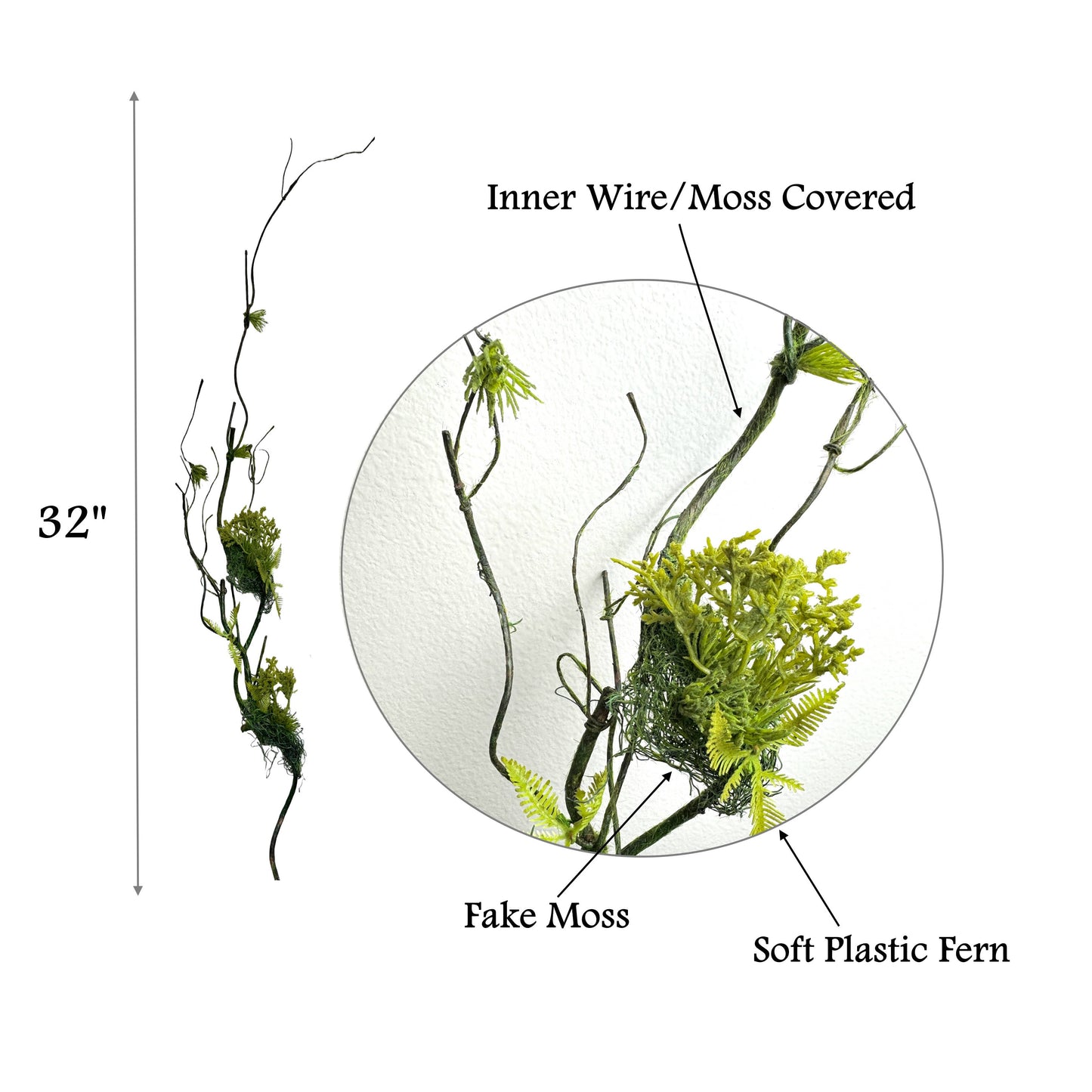 Angel Isabella - 32"Moss Vine Tree branches