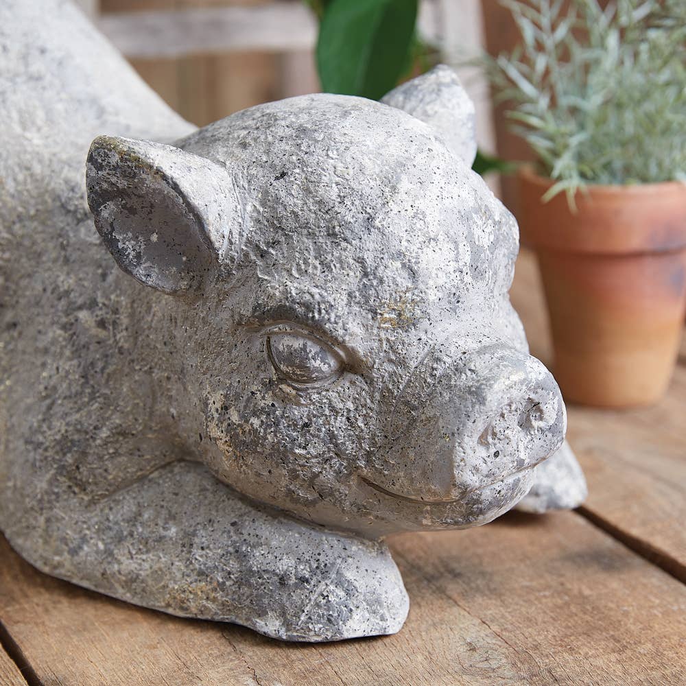 Le Menagerie - Playful Piglet Garden Statue