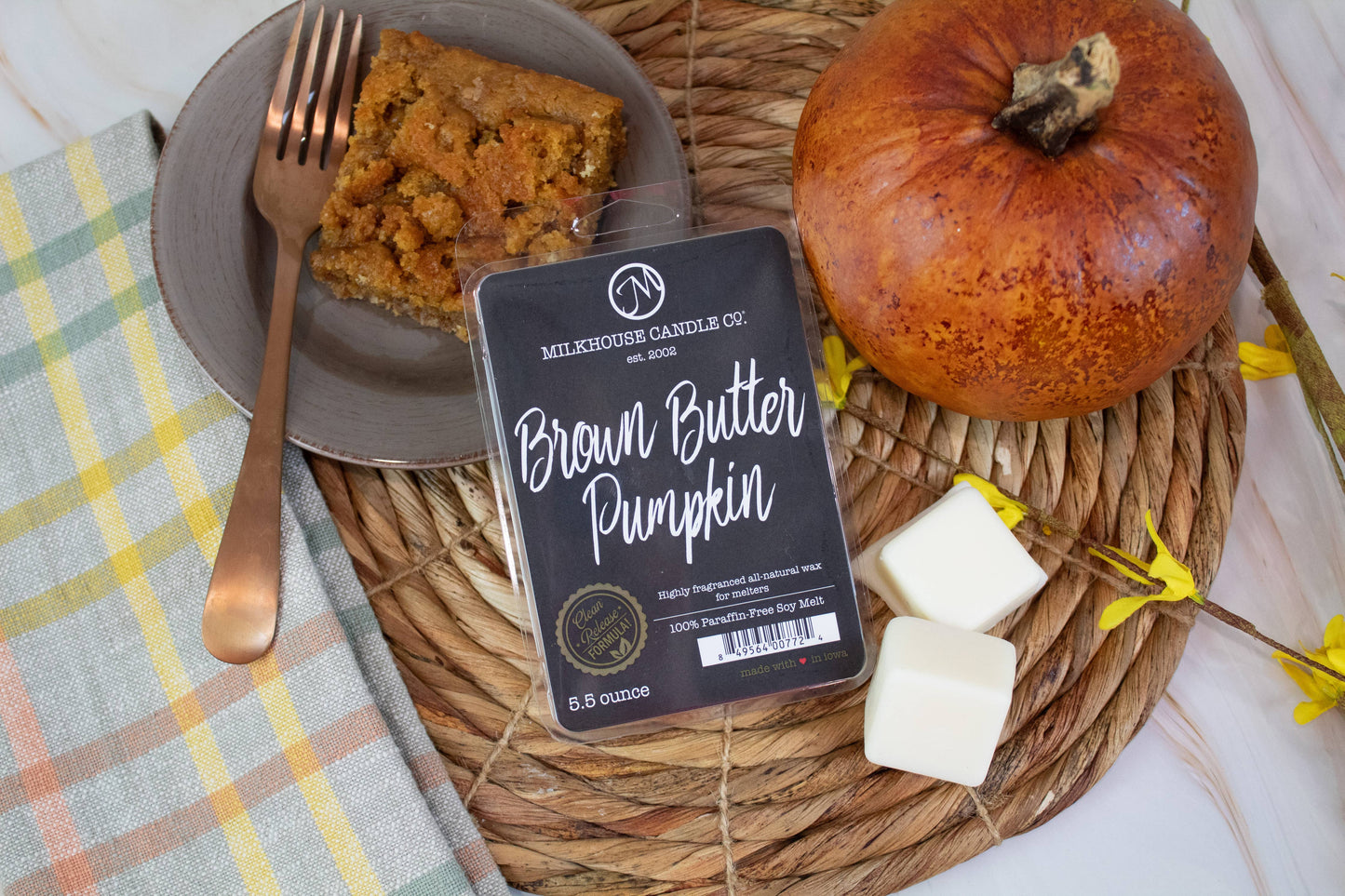 Milkhouse Candle Company - 5.5 oz Wax Melts: Brown Butter Pumpkin