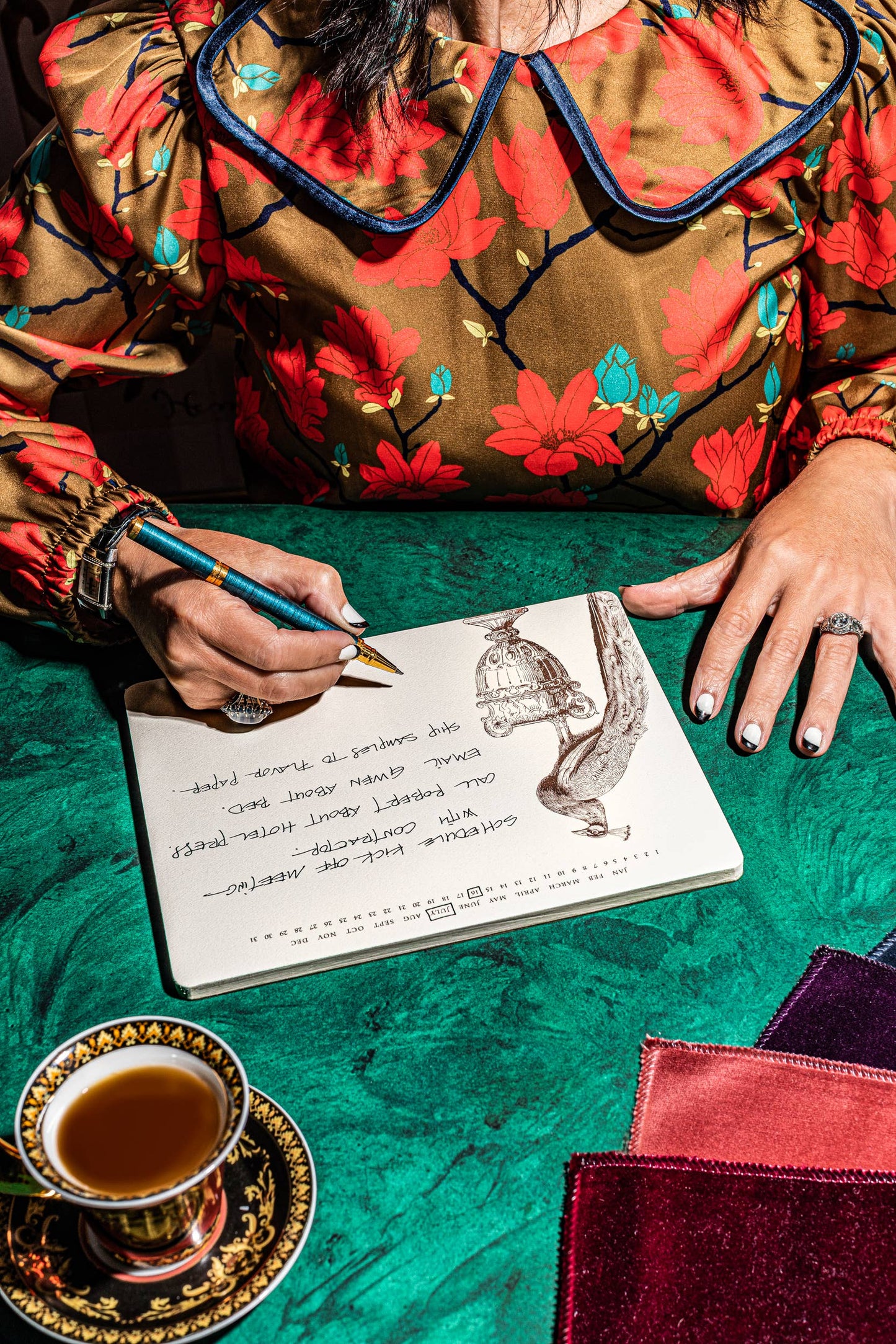 Le Alexa Pulitzer - Peacock Mousepad Notepad