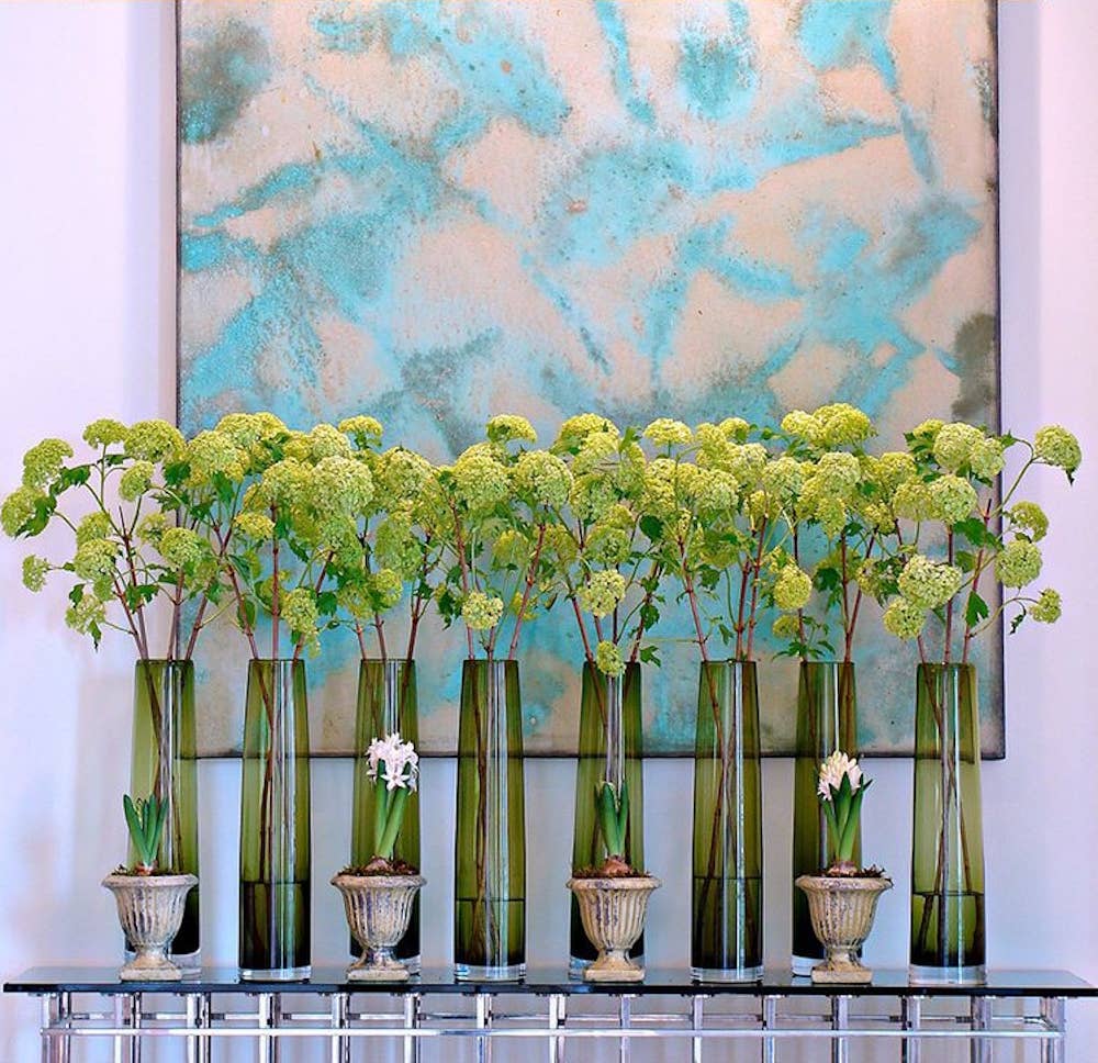 Angel Isabella - 40"Long-5 Blooms-Premium Faux Snowball hydrangea spray