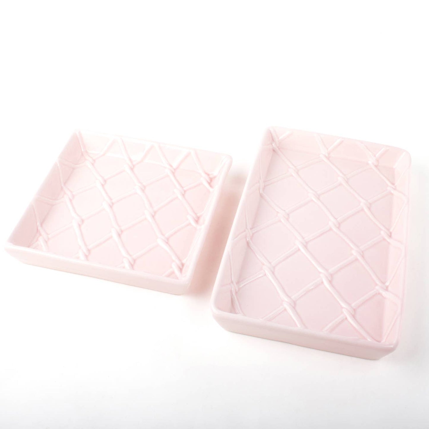 8 Oak Lane - Pink Textured Guest Towel Tray