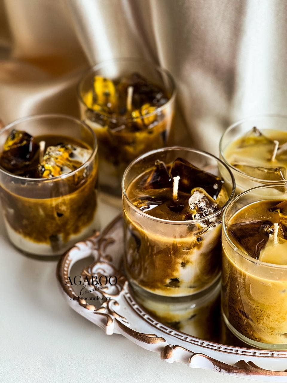 Agaboo Candle - Coffee Shop Scent - Iced Coffee Candle - Glass Jar 10 oz