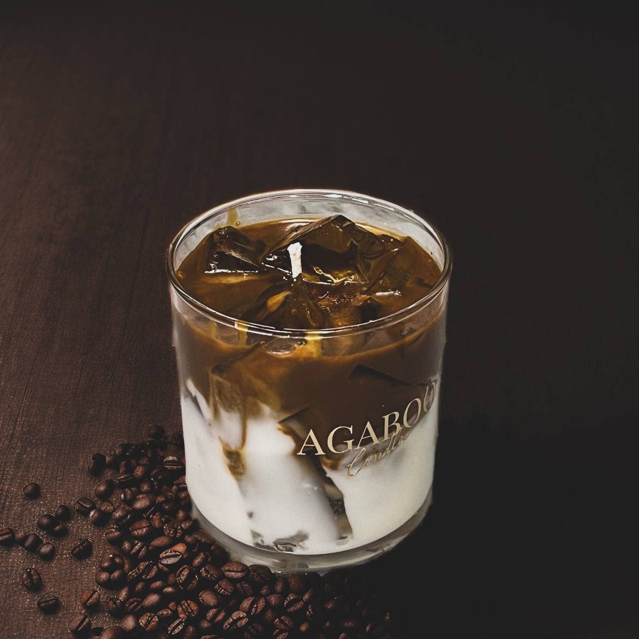 Agaboo Candle - Coffee Shop Scent - Iced Coffee Candle - Glass Jar 10 oz
