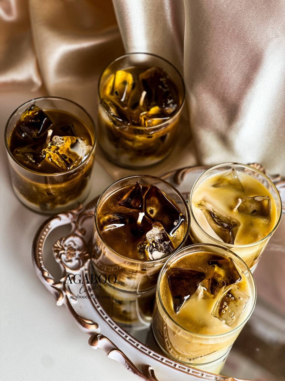 Agaboo Candle - Coffee Shop Scent - Iced Coffee Candle - Glass Jar 10 oz