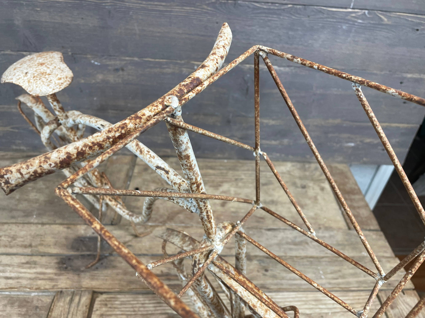 Le Menagerie - Bike Farmhouse Garden Iron Basket Planter-30x8x18 inches-NEW