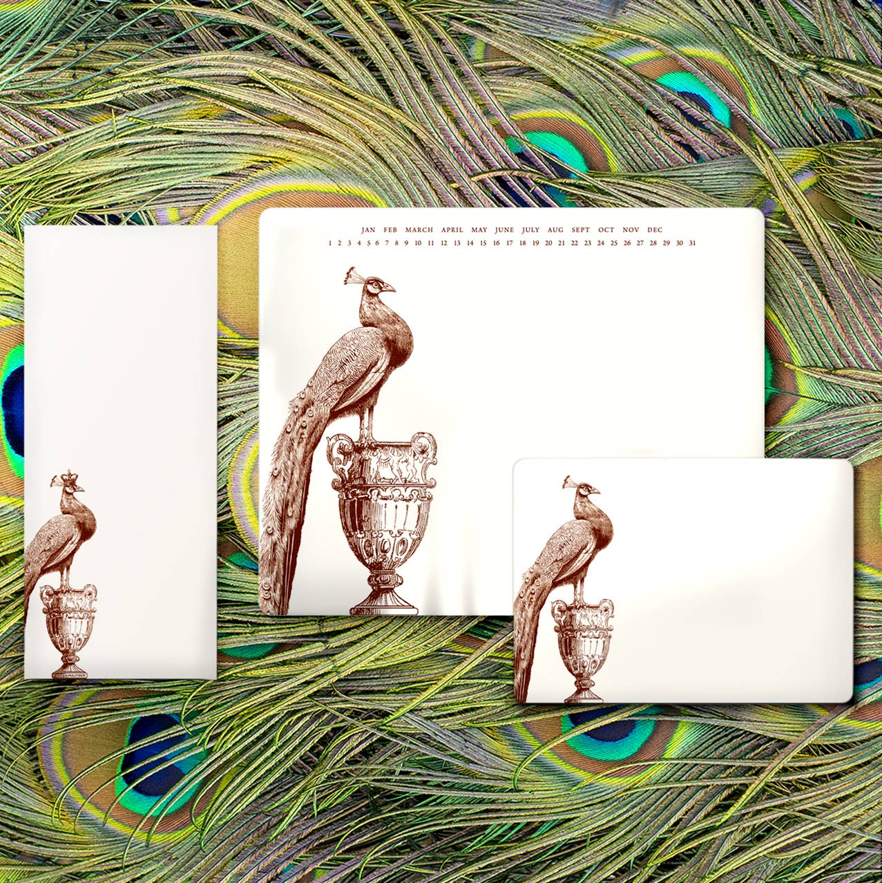 Le Alexa Pulitzer - Peacock Mousepad Notepad