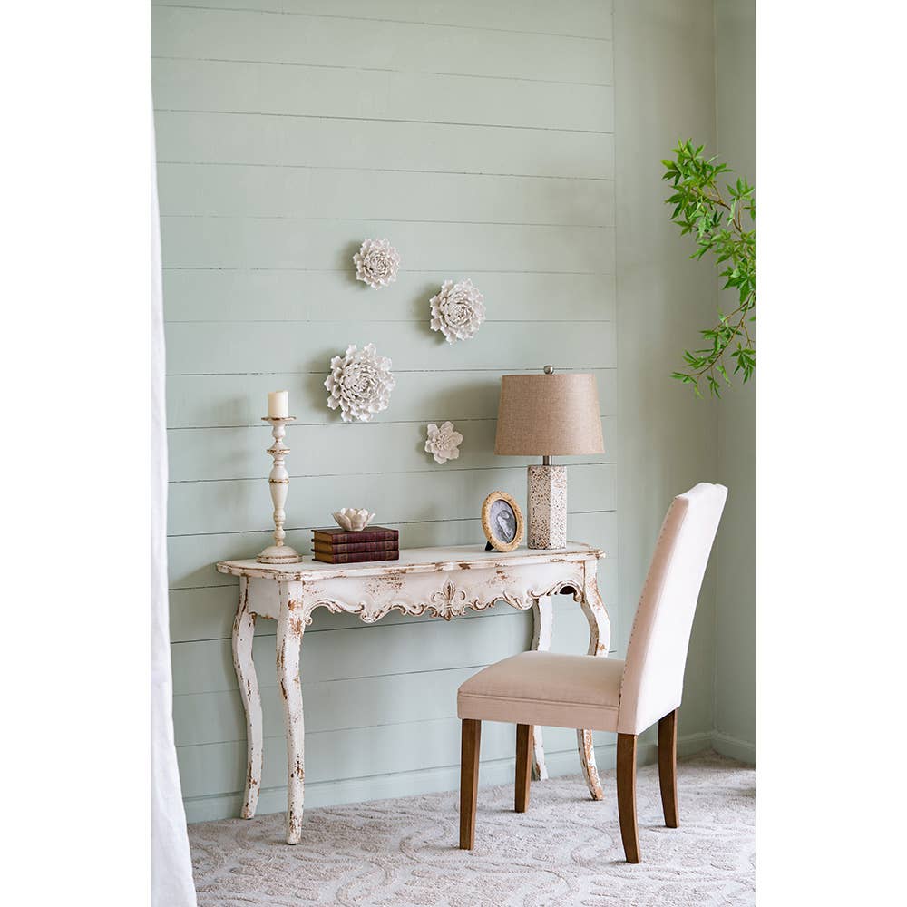 Le Menagerie- 46x16.5x30" Charming Fir Wood Console Table - White