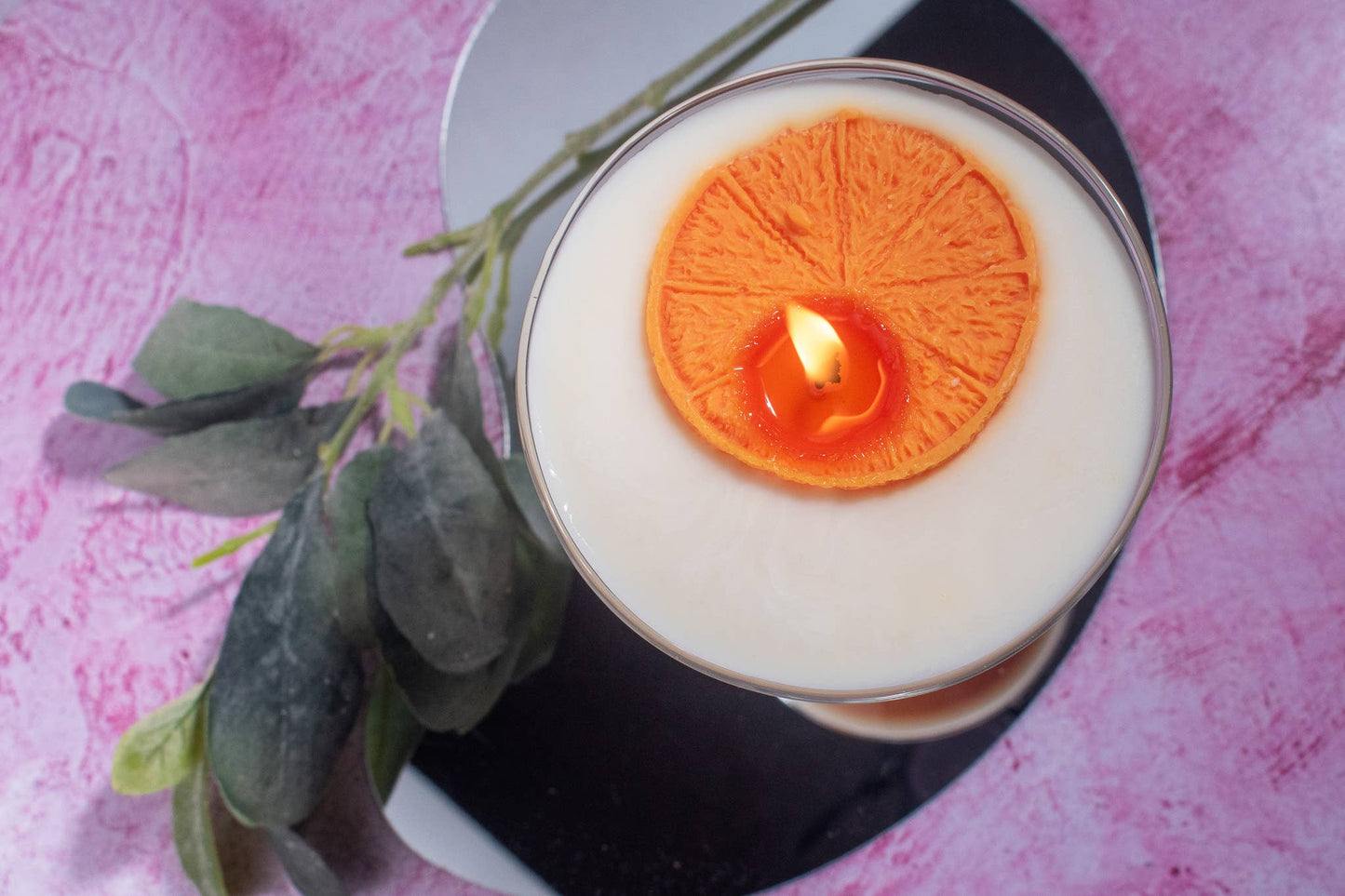 Le Menagerie - Creamsicle Candle - Hand poured soy wax Martini Candle