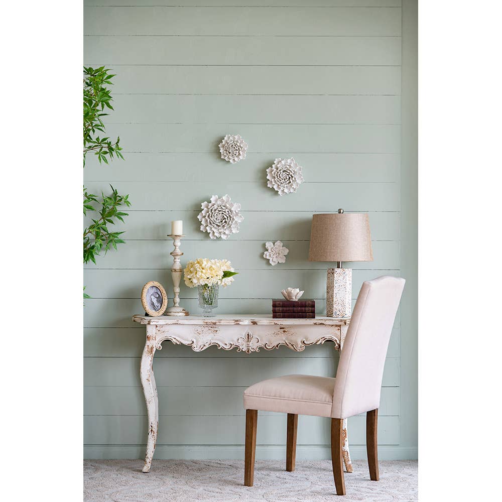 Le Menagerie- 46x16.5x30" Charming Fir Wood Console Table - White
