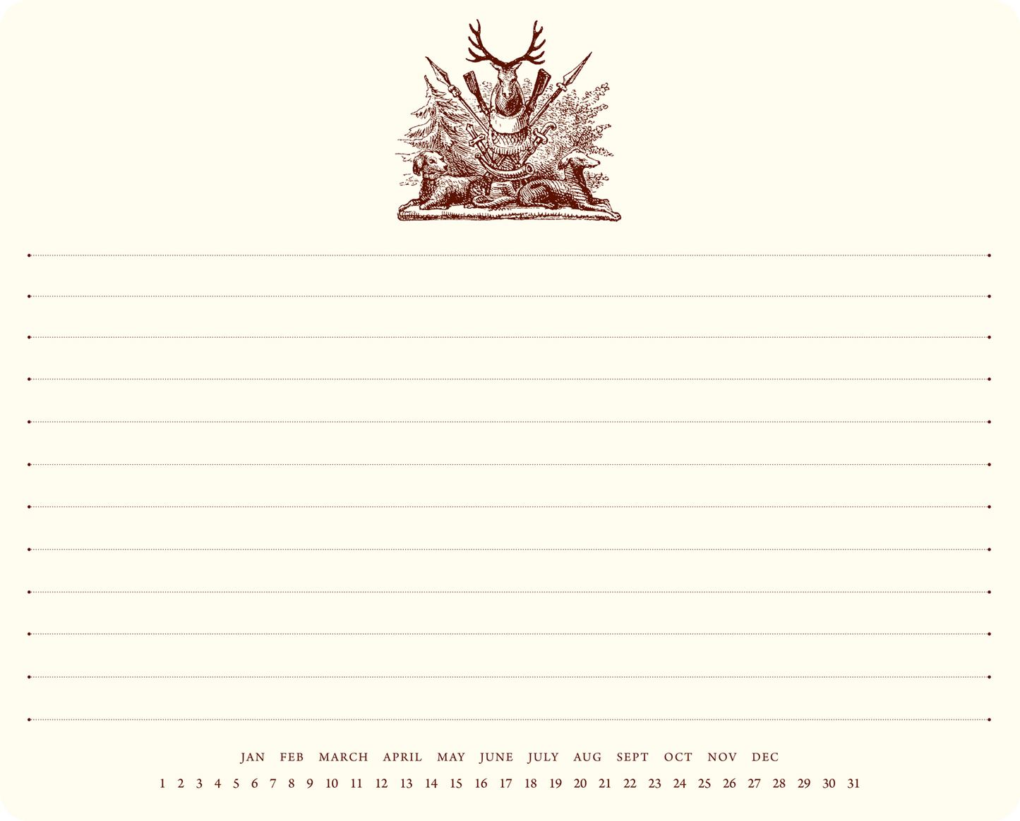 Le Alexa Pulitzer - Hunting Crest Mousepad Notepad