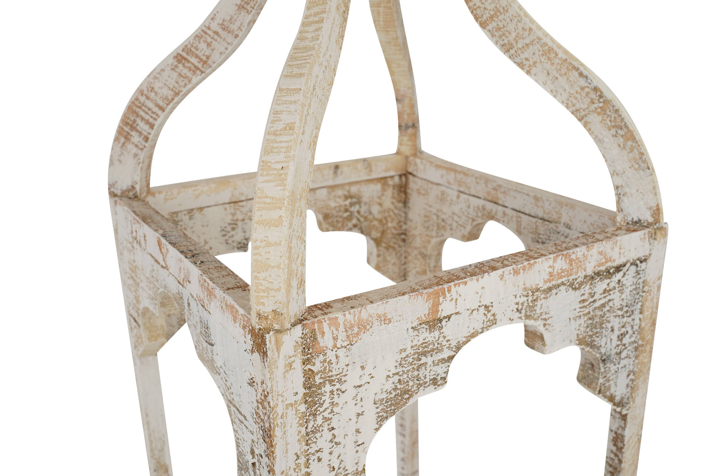 Le Menagerie - Kota Farmhouse Wood Lantern-Set of 3- Lanterns-White-Beauty