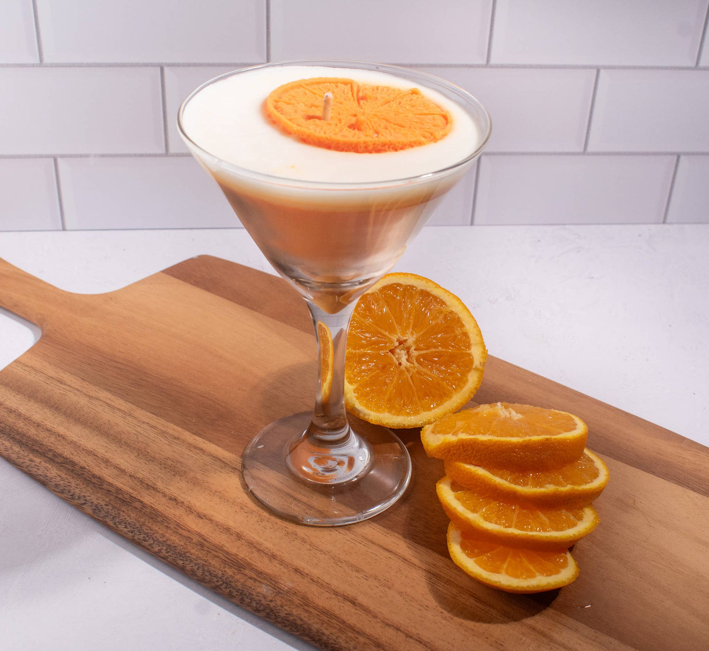 Le Menagerie - Creamsicle Candle - Hand poured soy wax Martini Candle