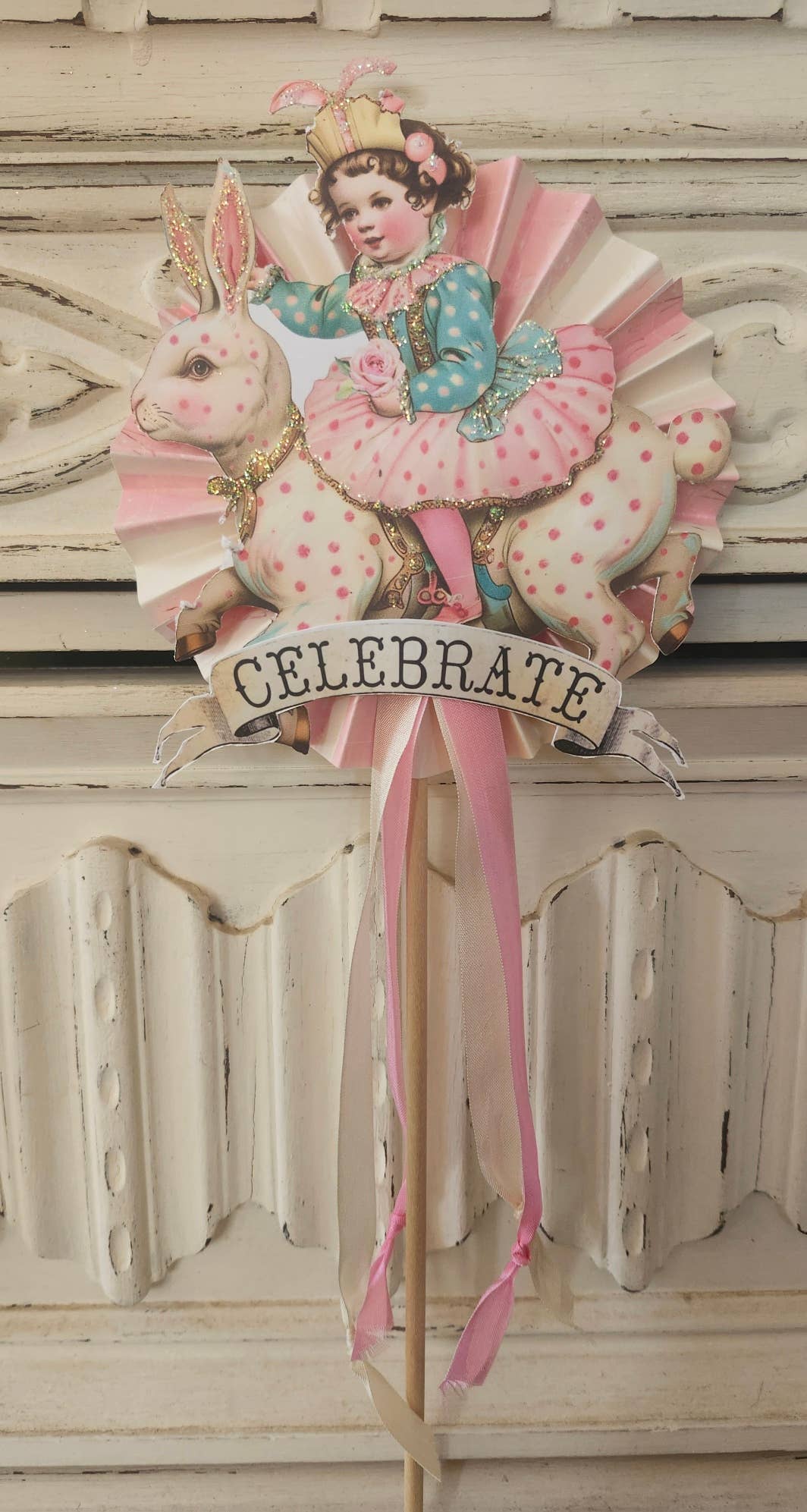 Little Heart Designs - Wand Bunny Ride Celebrate Glitter