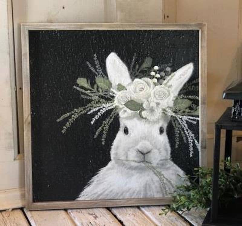 Le Menagerie - White Bunny Sign