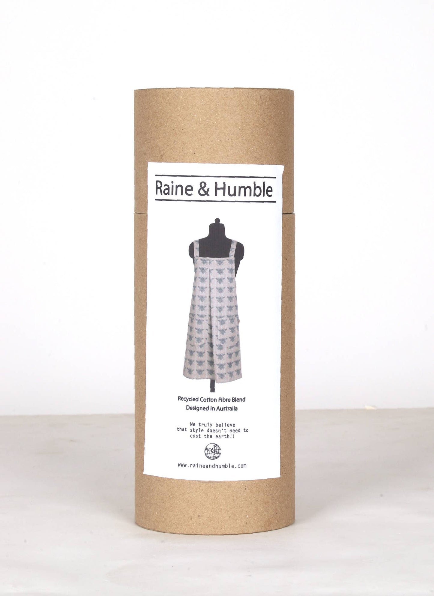 Le Menagerie - Apron Bees Pinafore Blue Haze