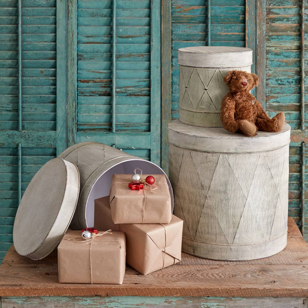 Le Menagerie - Set of Three Metal Drum Tins