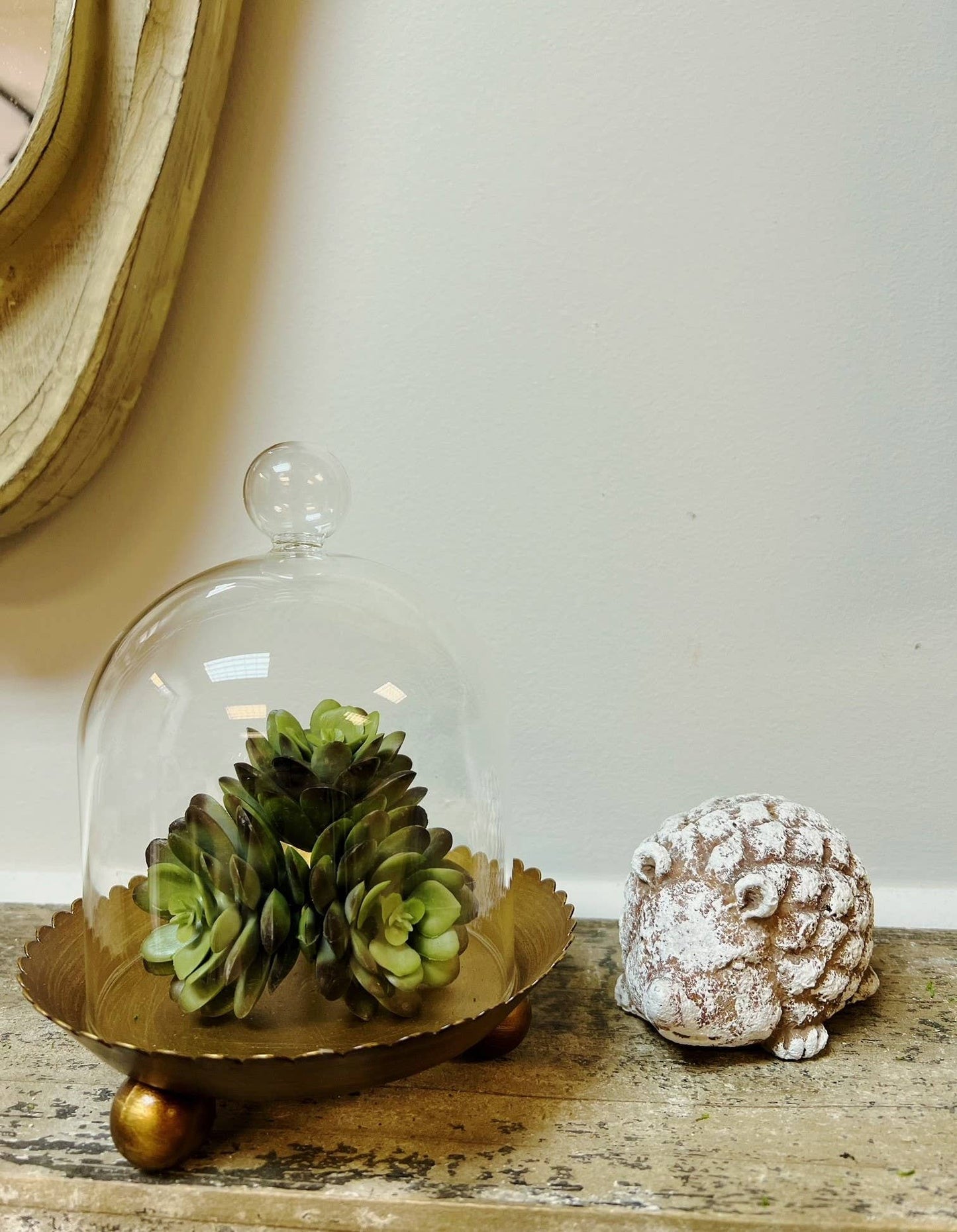 Le Menagerie - Cloche Candle Holder with Metal Plate
