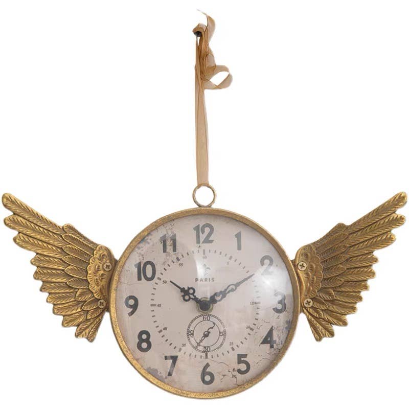 Le Menagerie - FRENCH IRON CLOCK IN GOLD FINISH