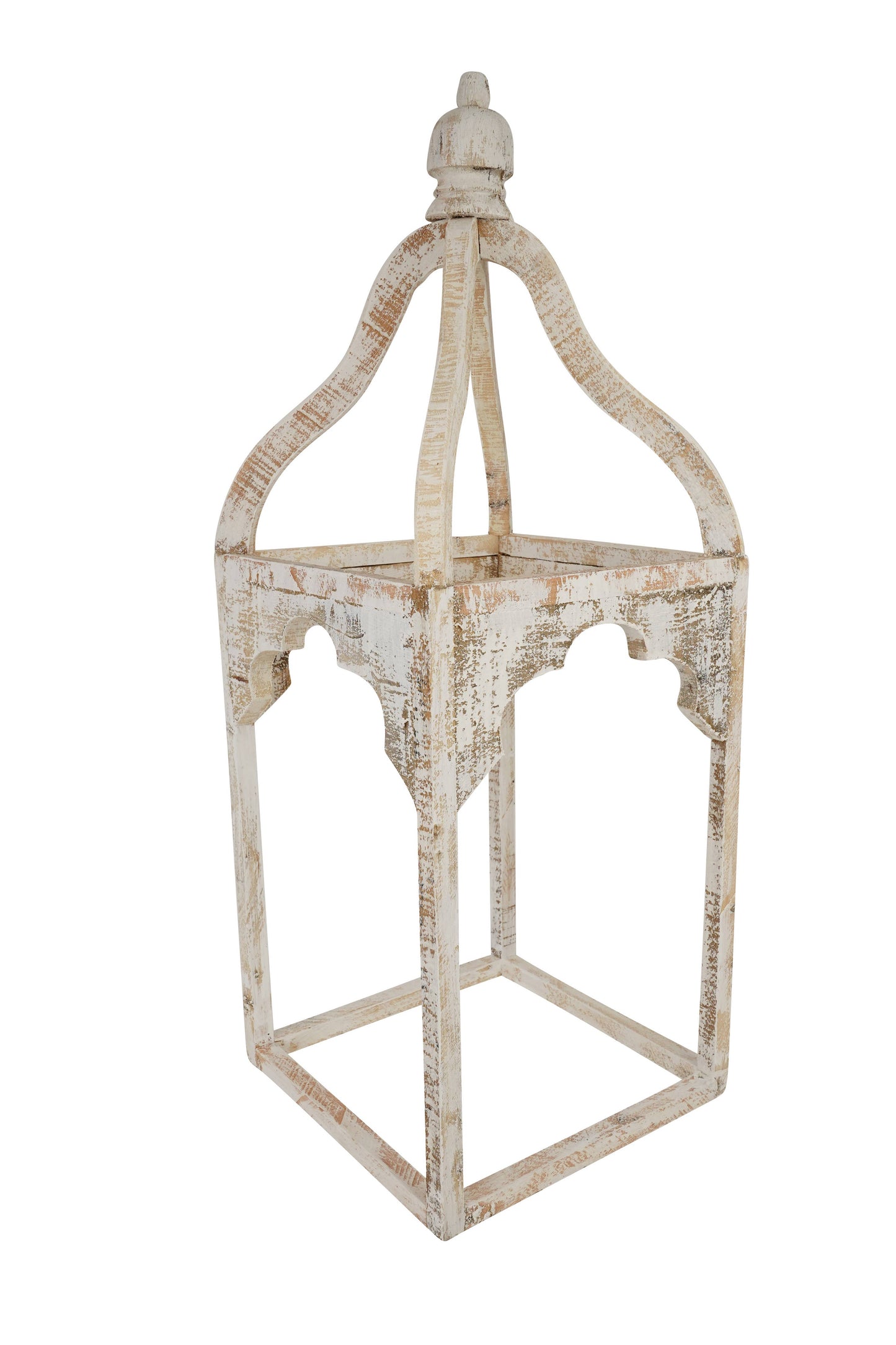 Le Menagerie - Kota Farmhouse Wood Lantern-Set of 3- Lanterns-White-Beauty