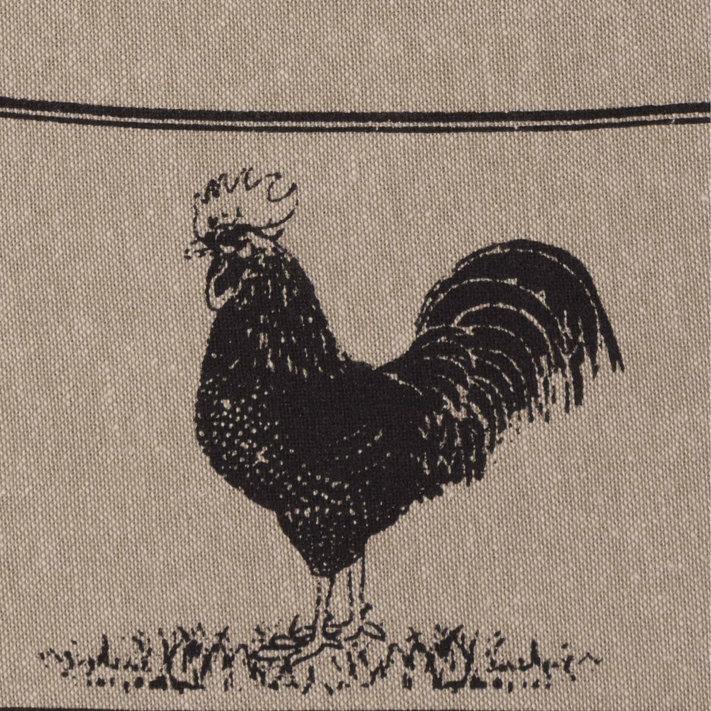 VHC - Sawyer Mill Charcoal Poultry Button Loop Tea Towel Set of 2