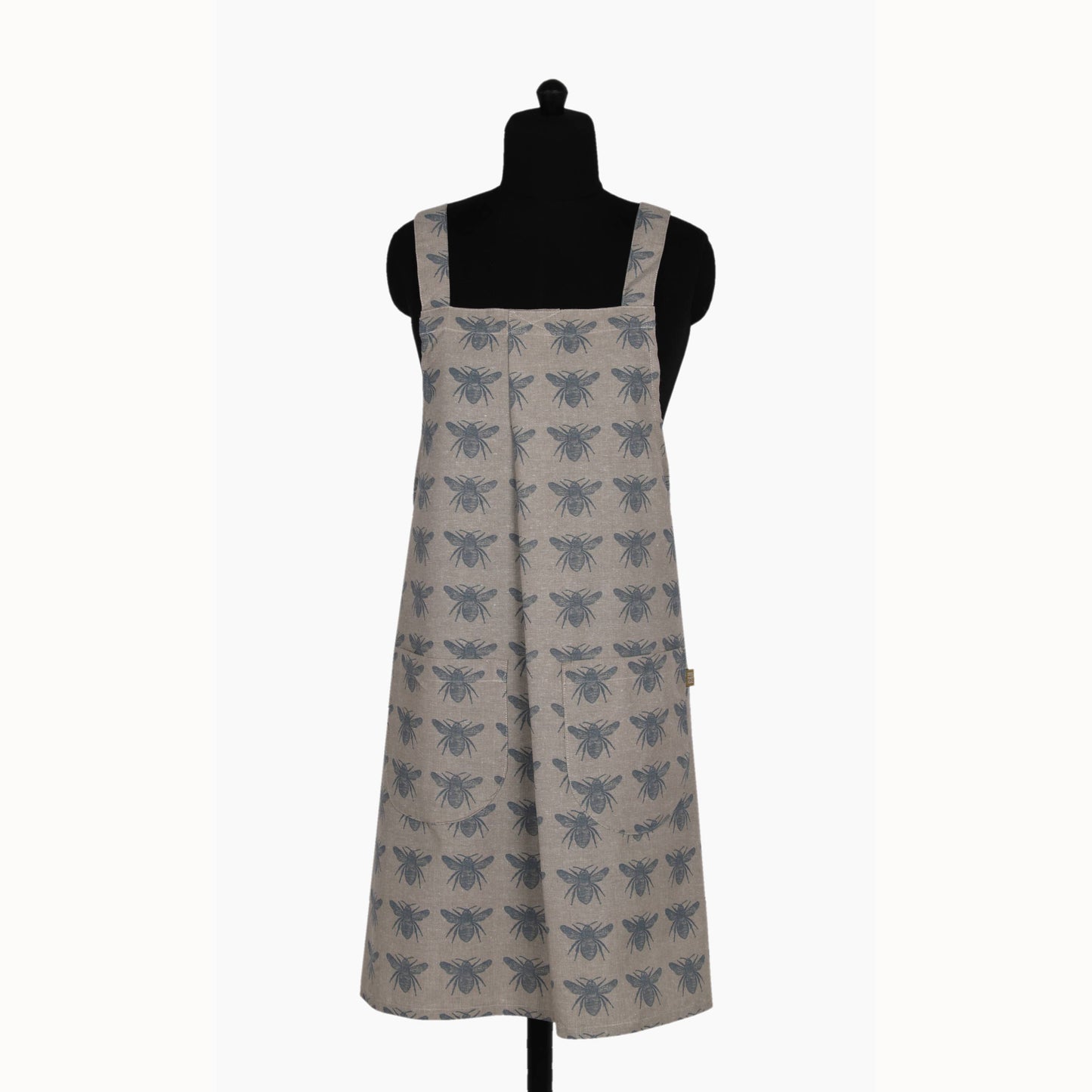 Le Menagerie - Apron Bees Pinafore Blue Haze