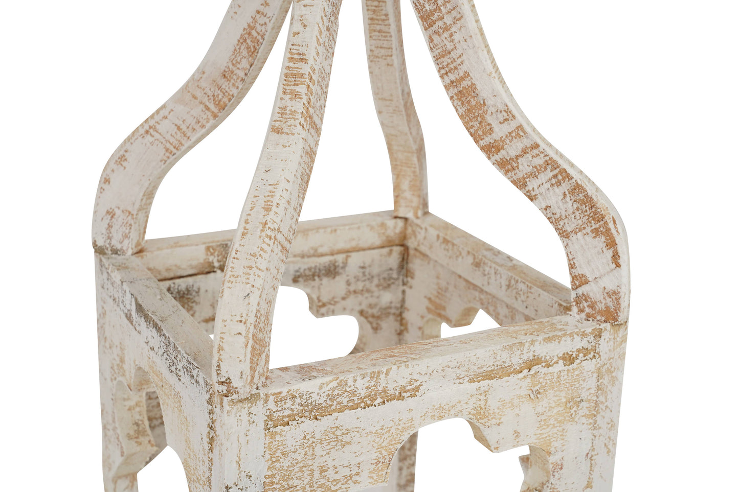 Le Menagerie - Kota Farmhouse Wood Lantern-Set of 3- Lanterns-White-Beauty