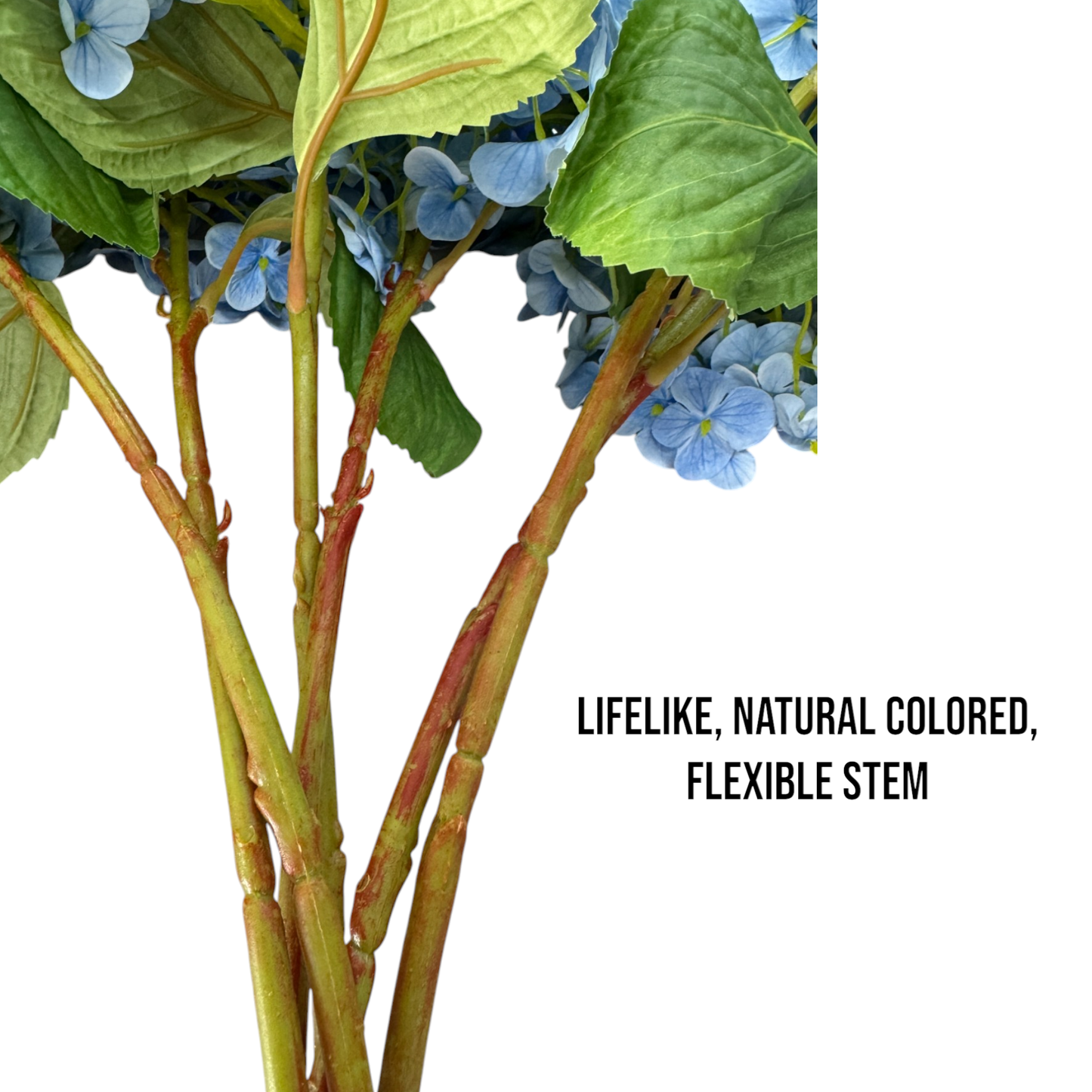 Angel Isabella - 18" Realistic Real Touch Artificial Hydrangea Stem