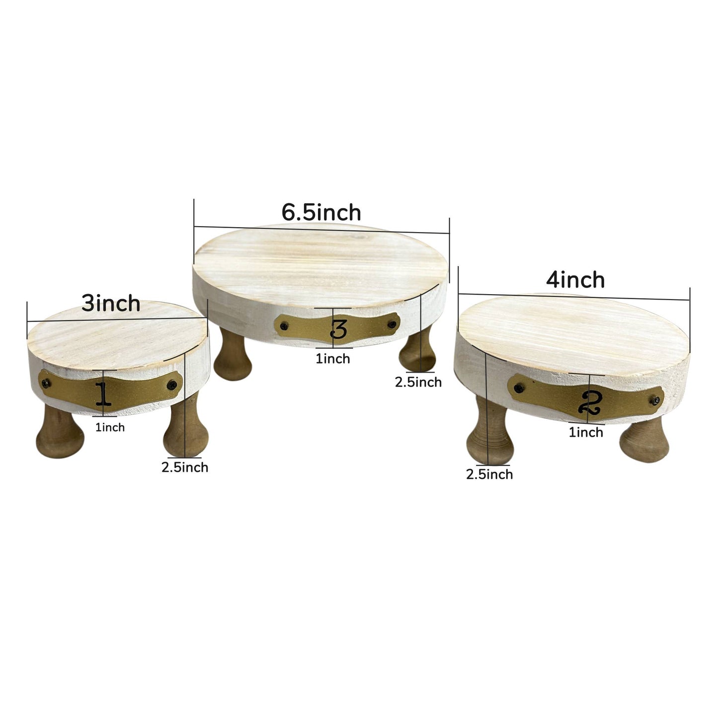 Paris Loft - 3Pcs Round Display Riser, White