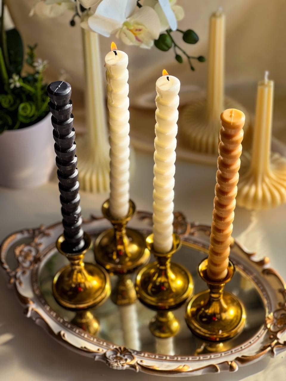 Agaboo Candle - Elegant Tall Taper Candles 10x3/4in