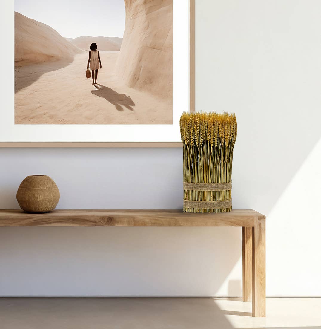 Le Menagerie - Preserved Decorative Wheat Standing Plant - Gold