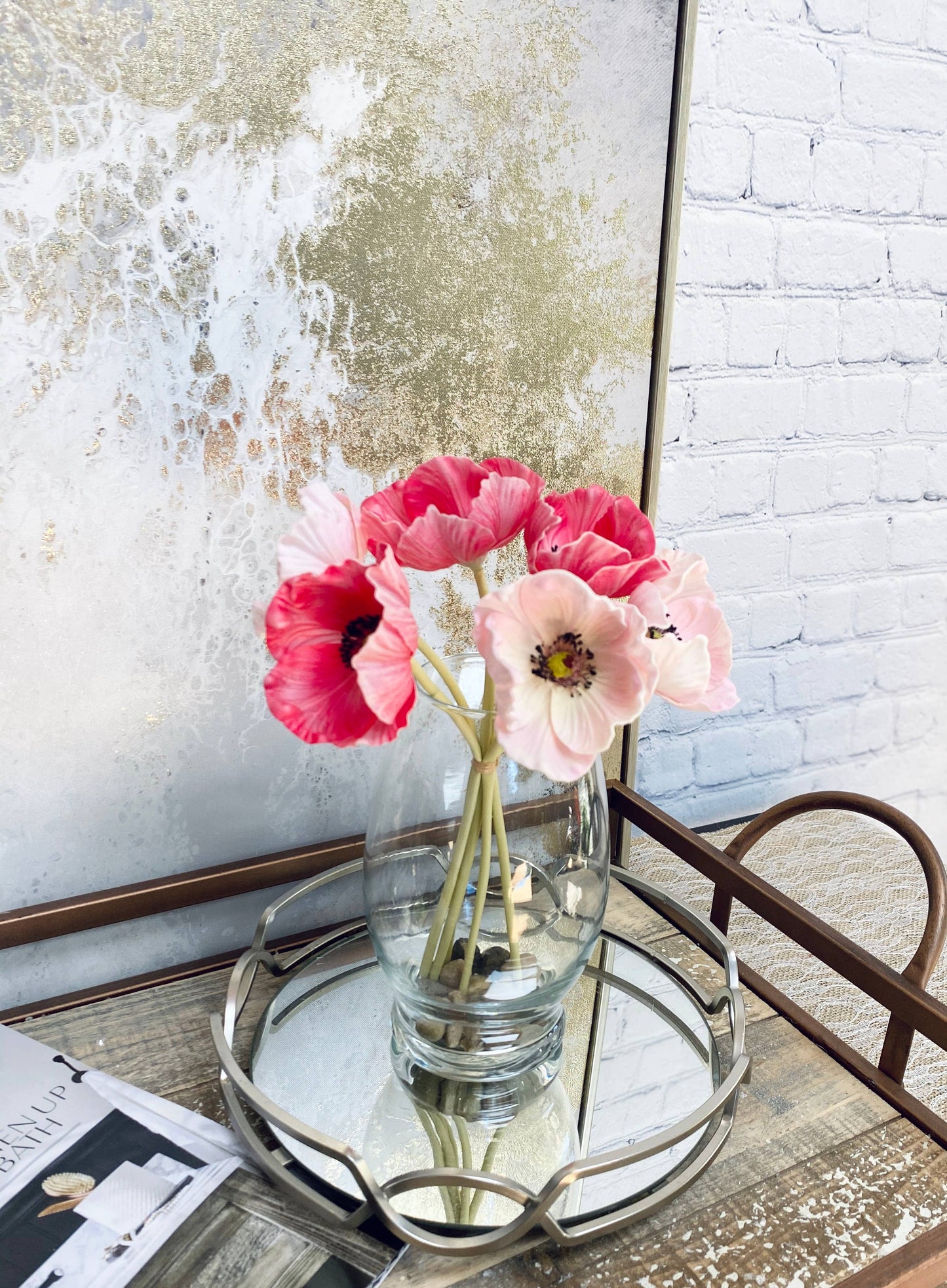 Angel Isabella - 11" Real Touch Poppy-6 stems per bundle