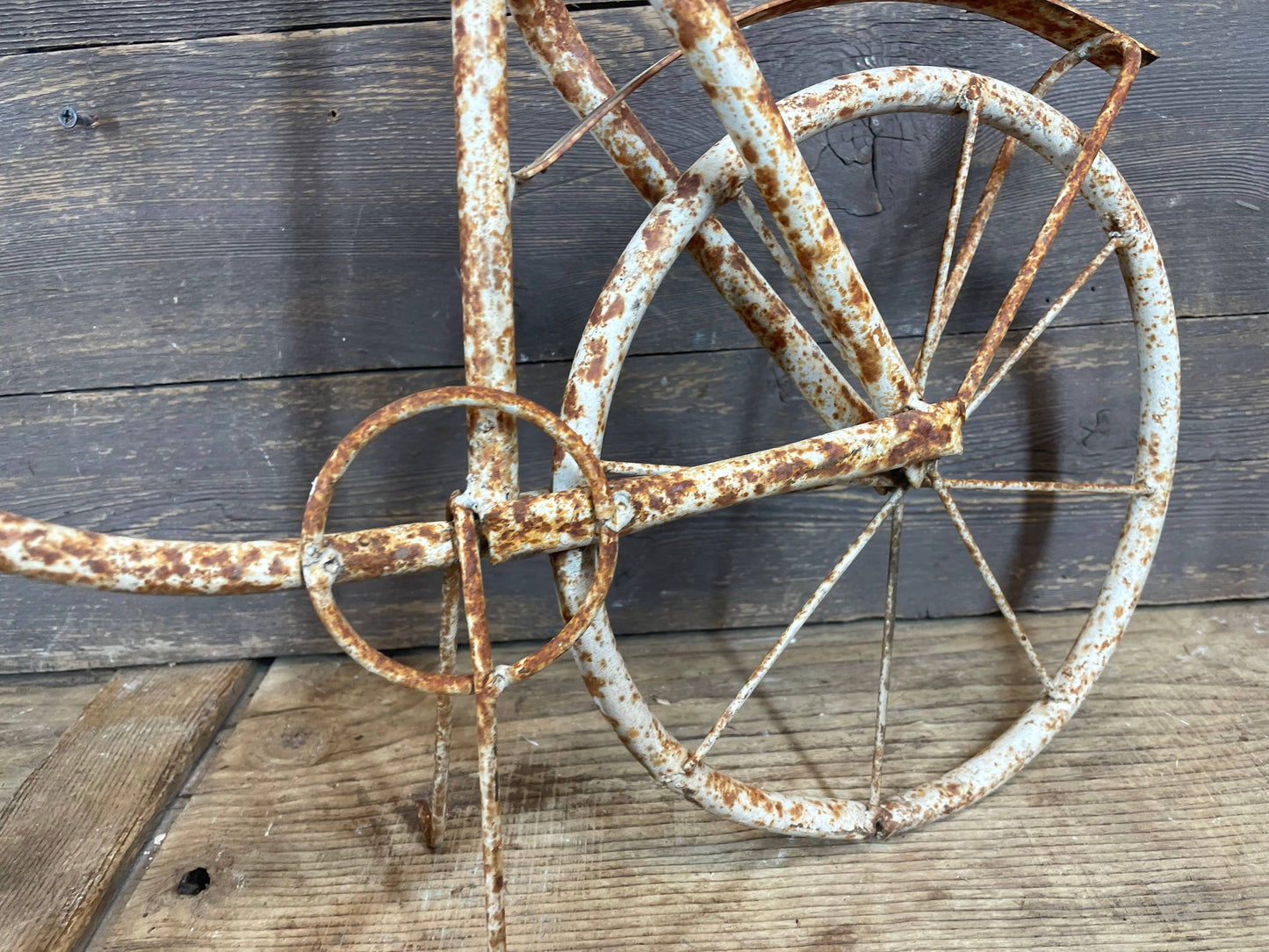 Le Menagerie - Bike Farmhouse Garden Iron Basket Planter-30x8x18 inches-NEW